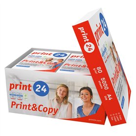 print24 Lot de 5000 feuilles de papier A4 pour imprimante et photocopieur