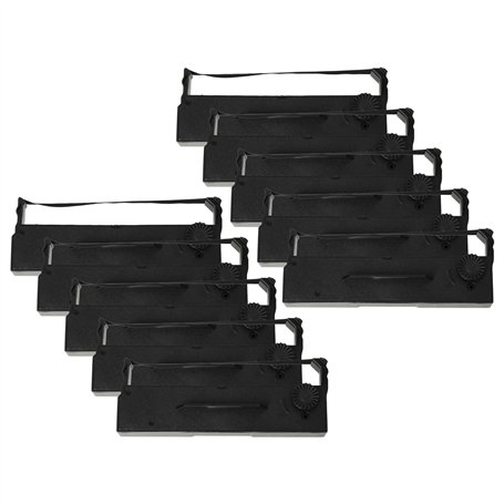 vhbw 10x Ruban encreur compatible avec Epson TM-U 295 imprimante matricielle ou de reçus - noir