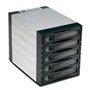 Fantec SNT-BA3151-1 Rack externe en aluminium pour disque dur SATA/SAS 3 emplacements 8