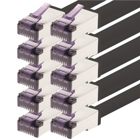 1aTTack.de - 1m - Câble réseau CAT6a Superflex Ethernet Gigabit LAN Câble patch RJ45 CAT6 A 10000 Mbit s SFTP PIMF 500 MHz compa