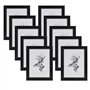 WOLTU Lot de 10 Cadre Photo 15x20cm Cadre en Bois Massif avec Passe Partout