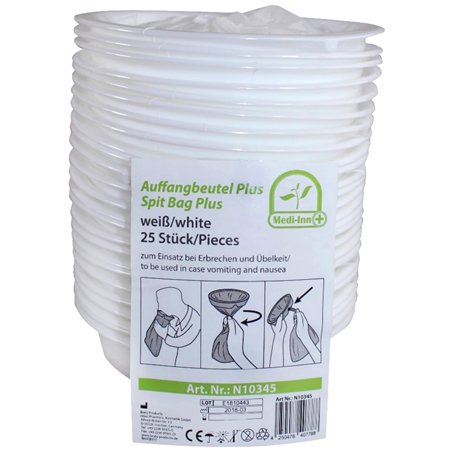 25 Pièces Sachet pour Mal de L'Air avec Embouchure Medi-Inn Sacs à Vomi Sac de Vomissement Sac Collecteur