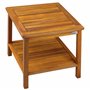Table Basse de Jardin Washington en Bois d'acacia 45 x 45 cm Table d'appoint 2 Niveaux intérieur extérieur
