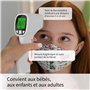 Pulox JPD-FR202 Thermomètre infrarouge frontal et de surface sans contact pour bébés et adultes - Affichage LCD, alarme de fièvr
