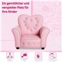 HOMCOM Canapé pour Enfants Fauteuil pour Enfants Princesse Minisofa pour Chambre d'enfant Canapé en Forme de cœur Rose L59 x l41