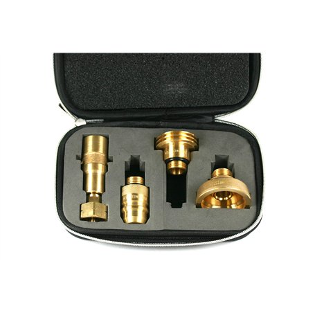 Jeu d'adaptateurs de réservoir dans la Mallette pour Le Remplissage de Bouteilles de gaz avec Un Filetage W21.8 x 1/14 LH (par e