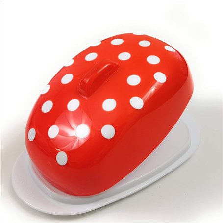 Berossi beurrier en Plastique Rouge