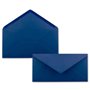 Lot de 50 enveloppes à lettre - Bleu foncé/bleu nuit - DIN long - 110 x 220 mm (11 x 22 cm) - Fermeture humide sans fenêtre - Id