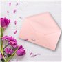 Lot de 25 enveloppes à lettre - Rose - DIN long - 110 x 220 mm (11 x 22 cm) - Fermeture humide sans fenêtre - Idéal pour cartes 
