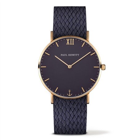 Paul Hewitt PH-SA-G-St-B-17M Montre à Quartz analogique Unisexe pour Adulte avec Bracelet en Nylon