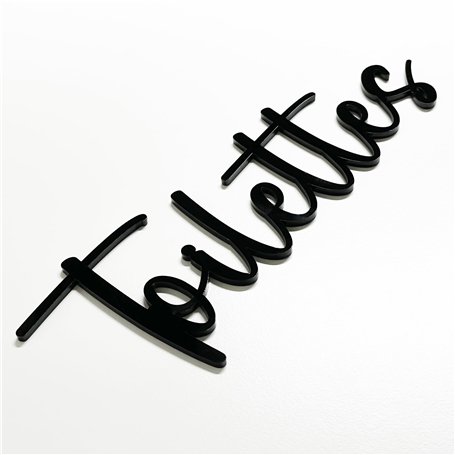 codiarts. Plaque de porte 3D | Toilettes | Bain | Bureau | Atelier | Cuisine | Verre acrylique découpé au laser | Adhésif (Toile