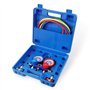 CCLIFE Recharge Climatisation Voiture，Manometre Climatisation Kit de Remplissage Gaz Clim Auto R134a Manifold Frigoriste R12 R22