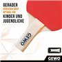 GEWO Mini Raquette de Tennis de Table avec poignée réduite et Lame de Raquette pour s'amuser – Raquette complète légère avec rev