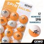 GEWO SPINBALLS Lot de 40 balles de Tennis de Table en Plastique avec Coutures – Balles de ping Pong pour l'entraînement au Spin 
