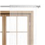 Rideau à Fils Rideau de Porte Fils 90x245 cm Blanc - Passage de Tringle oekoTex raccourcissable Lavable uni Unicolore dans de No