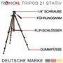 TronicXL Trépied 1,30 m pour niveau laser ligne croix laser Bosch Dewalt Makita Flex Leica Stanley Meterk Tacklife Huepar Fireco