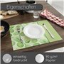 dv1081 Lot de 100 sets de table jetables Motif feuilles vertes I DIN A3 Carré I Set de table en papier I Design moderne I Napper