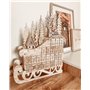 Figurine de Traîneau Calendrier de l'Avent avec LED en Bois de Peuplier Impala