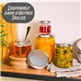 Praknu 25 Pots à Confiture de 230ml - Avec Étiquettes et Marqueur - Hermétique - Lavable au Lave-vaisselle - Idéal comme Cadeau