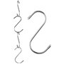 Praknu 16 Crochets en Forme de S en Acier Inox - 12cm - Charge jusqu'à 25kg - Crochet de Suspension Multifonctionnel