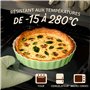 Plat à Tarte en Céramique - ø 28 cm - Avec Revêtement Anti-adhésif - Résistant aux Coupures - Facile à Nettoyer