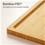 Praknu Planche à Découper en Bois Avec Rainure à Jus – Compacte 31,5 X 21,5 Cm – Réversible Pour Couper et Servir Légumes, Viand