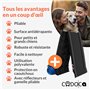 CADOCA® Rampe Pliable pour Chiens avec Réflecteurs Escalier pour Chien Capacité de Charge 90kg Robuste Rampe de Coffre Voiture