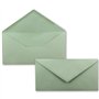 Lot de 50 enveloppes à lettre - Eucalyptus (vert) - DIN long - 110 x 220 mm (11 x 22 cm) - Fermeture humide sans fenêtre - Idéal