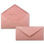 FarbenFroh - Lot de 50 enveloppes à lettre - Vieux rose (rose) - DIN long - 110 x 220 mm (11 x 22 cm) - Fermeture humide sans fe
