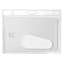 Porte-carte avec trou oblong porte-badge transparent horizontal en plastique rigide