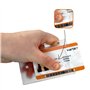 Porte-carte avec trou oblong porte-badge transparent horizontal en plastique rigide, pochettes pour cartes d’identification et b