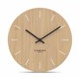 Cander Berlin MNU 2730 E Horloge murale en bois 28 cm silencieuse moderne placage chêne vintage sans bruit de tic-tac pour salon