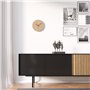 Cander Berlin MNU 2730 E Horloge murale en bois 28 cm silencieuse moderne placage chêne vintage sans bruit de tic-tac pour salon
