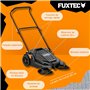 Balayeuse mécanique FUXTEC FX-HK65 – idéale pour surfaces extérieures moyennes à grandes. Largeur de travail 650 mm, cuve 20 L, 