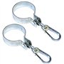 Lot 2 Crochets Ronds Ø 10 cm avec Mousqueton Fixation balancoire portique