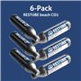 Restube Beach Cartouches de CO2 de Rechange pour Bouée de Sauvetage Gonflable - Lot de 6 Capsules à Air Comprimé de 10.9g pour A