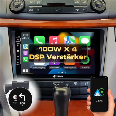 DYNAVIN Android Autoradio GPS pour Mercedes Classe E W211 CLS C219: 9 Pouces OEM Radio avec Wireless CarPlay et Android Auto | H