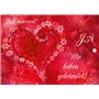 Edition Colibri Lot de 55 cartes postales élégantes pour lâcher de ballons de mariage/ballons avec cœur rouge – Respectueux de l