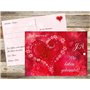 Edition Colibri Lot de 55 cartes postales élégantes pour lâcher de ballons de mariage/ballons avec cœur rouge – Respectueux de l