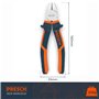 Presch Pince coupante de côté 160 mm - Coupe-câble professionnel trempé pour une coupe précise - Pince électricien avec poignée 