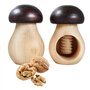 Smart Planet Lot de 2 Casse-Noix en Forme de Champignon - Cracker à Noix Rustique en Bois de hêtre Massif avec Filetage à vis -