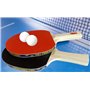 O&W Security Set de Tennis de Table 2 Raquettes de Tennis de Table + 2 balles de Tennis de Table Ping Pong Set de Haute qualité 