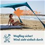 MOMEVO Sunsail Young Family Tente de plage avec protection UV certifiée UPF50+ (jusqu'à 4 personnes, bleu pétrole)
