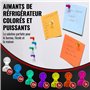 Poppstar Aimants Cônes Colorés pour Tableau, 50x (11 x 17mm) Aimants Puissants pour Tableau d'Affichage pour Réfrigérateur et Ta