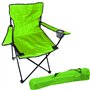 Fauteuil de pêche avec porte-gobelet et sac vert citron