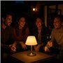 BOLD Lampe de table LED sans fil pour l'extérieur (port USB-C + solaire, batterie pour jusqu'à 6 heures d'autonomie, IP44, inten