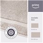herzbach home - Tapis de Bain 100% Coton | 50 x 80 cm Lot de 2 | Tapis de Douche | Absorbant | Gris Sable