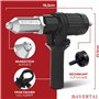 Bayertal® Kit pistolet à riveter pour visseuse sans fil et perceuse - 4 embouts à riveter - Kit adaptateur de rivets aveugles pr