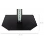 Pronomic SLS-36P BK Statif de Table pour Haut-parleurs - Support de Table Enceintes de Monitoring Studio - Pieds métallique - En