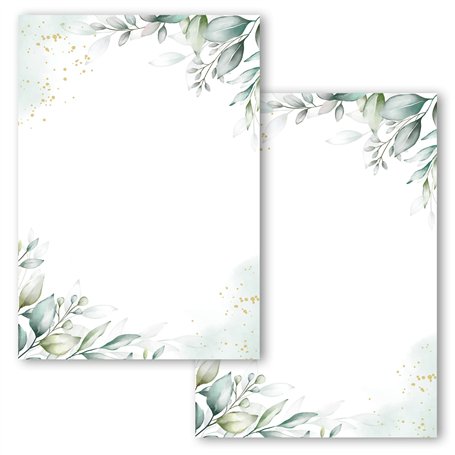 Lot de 20 cartes postales vierges avec motif - À personnaliser - À imprimer soi-même - Cartes d'invitation à faire soi-même - Ve